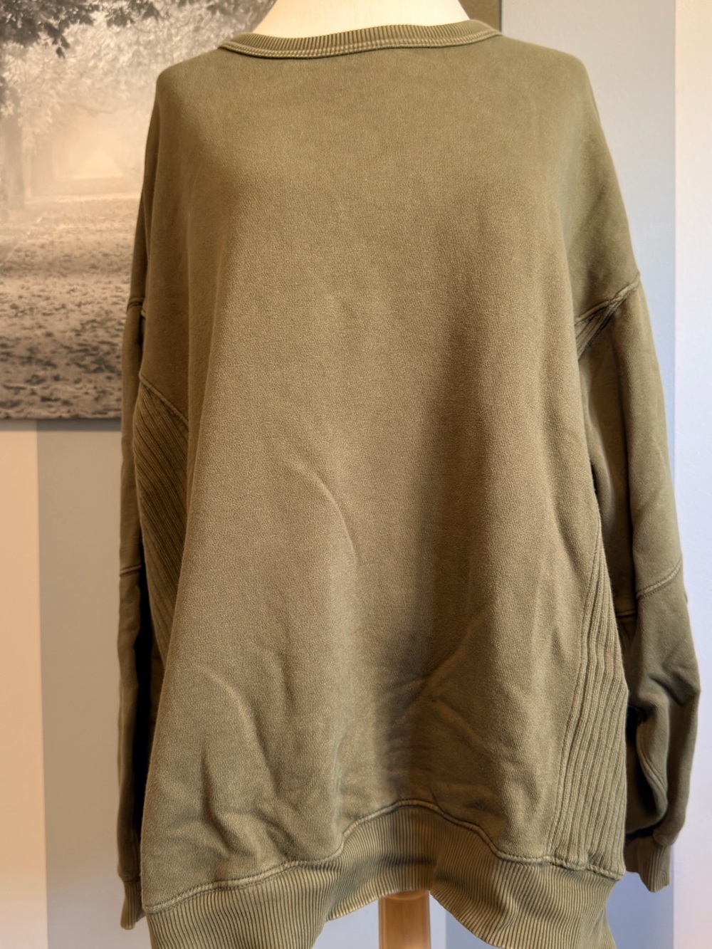aerie Olive Green Oversized Sweatshirt